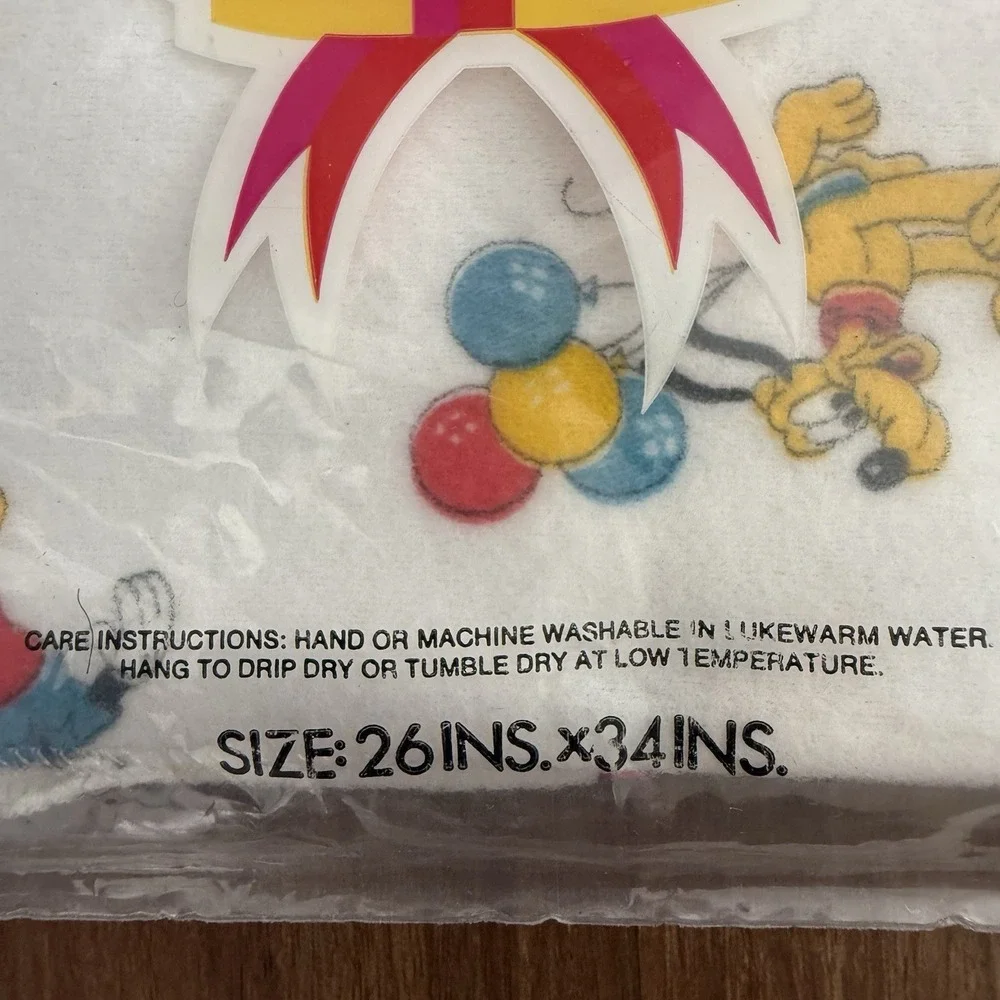 Vtg Tributo Disney Receiving Baby Blanket Mickey Dumbo Pluto Donald Huey Dewy
